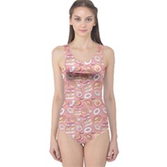 Coral Donut Pattern Women s One Piece Swimsuit by CoolDesigns