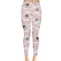 Pug Sky Pink Leggings  by CoolDesigns