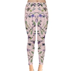 Pink Small Floral Leggings by CoolDesigns