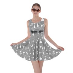 Light Gray Lovely Cats Pattern Skater Dress by CoolDesigns