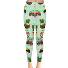 Fruit Cat Mint Leggings  by CoolDesigns