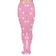 Pink Happy Valentines Day Pattern Template Tights by CoolDesigns