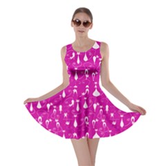 Violet Lovely Cats Pattern Skater Dress by CoolDesigns