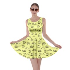 Yellow Kitten Lovely Cats Pattern Skater Dress by CoolDesigns