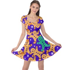 Purple Gingerman Cap Sleeve Dress by CoolDesigns