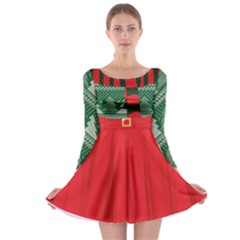 Xmas Costume 3 Long Sleeve Skater Dress by CoolDesigns