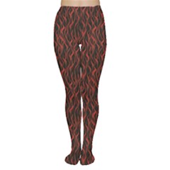 Dark Red Flame Hell Fire Seamless Tights by CoolDesigns