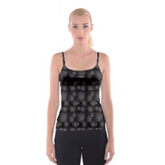 Black Web Spiders Pattern Spathetti Strap Top by CoolDesigns