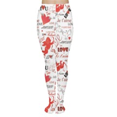 Pink Valentine Wallpaper Women s Tights by CoolDesigns