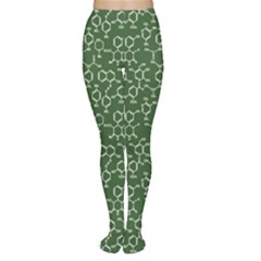 Green Organic Chemistry Pattern With Formulas Women s Tights by CoolDesigns