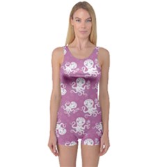 Purple Cute Octopus Stylish Design Women s One Piece Swimsuit by CoolDesigns