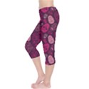 Red Pink And Purple With Skulls Capri Leggings View3