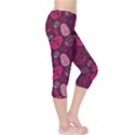 Red Pink And Purple With Skulls Capri Leggings View4