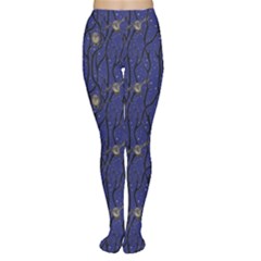 Blue Pattern Owls In The Night Forest Women s Tights by CoolDesigns
