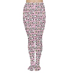 Pink Panda Leaf Pattern Tights by CoolDesigns