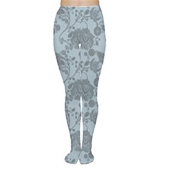 Blue Vintage Floral Pattern Women s Tights by CoolDesigns