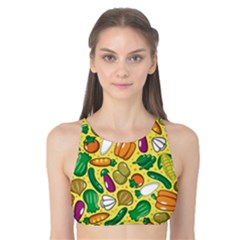 Green Vegetable Pattern Stylish Design Tank Bikini Top by CoolDesigns