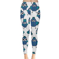 Blue Chicken Pattern Stylish Design Leggings by CoolDesigns