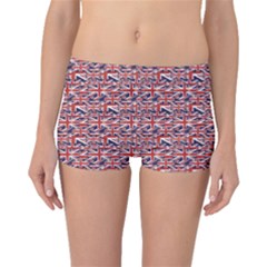 Red Pattern Of British Flag Boyleg Bikini Bottoms by CoolDesigns