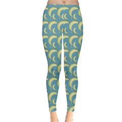 Blue Banana Pattern Leggings by CoolDesigns
