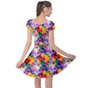 Colorful Abstract Pattern Cap Sleeve Dress View2