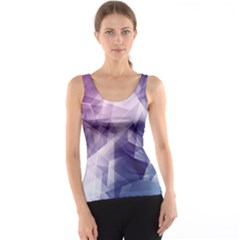 Blue Iridescent Blue Purple And Pink Pattern Tank Top by CoolDesigns