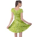 Green Microbes and Bacteria in Petri Dish Pattern Cap Sleeve Dress View2
