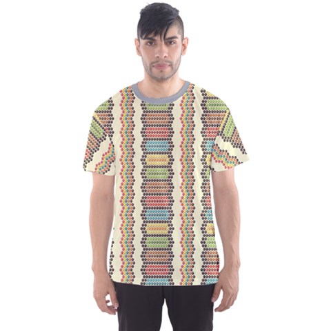 Colorful Ethnic African Beads Color Pattern Men s Sport Mesh Tee by CoolDesigns