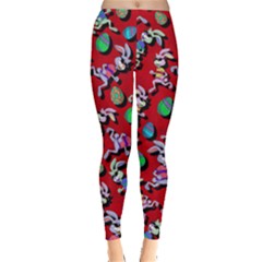 Classic Rabbit Red Leggings  by CoolDesigns