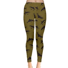 Olive Shark Leggings  by CoolDesigns