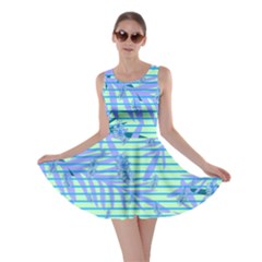 Blue Palm Skater Dress by CoolDesigns
