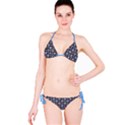 Blue Pattern with Skulls Grunge with Drops And Bikini Set View3