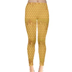 Yellow Honeycomb With Honey Women s Leggings by CoolDesigns