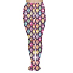 Colorful Pastel Colored Skull Pattern With Women s Tights by CoolDesigns