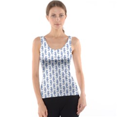 Blue Sea Horse Pattern Tank Top by CoolDesigns