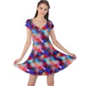Colorful Pattern Abstract Geometric Pattern Cap Sleeve Dress View1