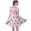 Pink Pattern Ant Art Design for Fabric and Decor Cap Sleeve Dress View2