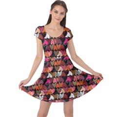 Dark Pattern Hearts Cap Sleeve Dress by CoolDesigns