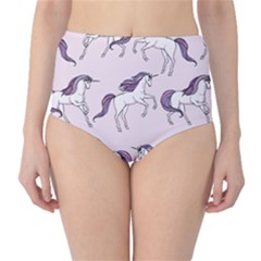 Purple Unicorn Seamless High Waist Bikini Bottom by CoolDesigns