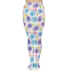 Blue Graphic Artistic Decorative Pattern With Stylized Women s Tights by CoolDesigns