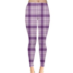 Purple Tartan Plaid Pattern Leggings by CoolDesigns