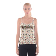 Colorful Pattern With Sushi Spathetti Strap Top by CoolDesigns
