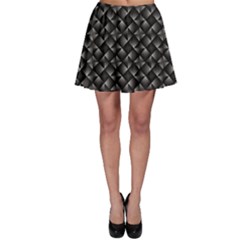 Black And White Geometric Pattern Skater Skirt by CoolDesigns