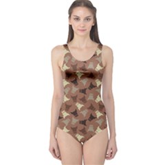 Brown : Cow Design Pattern Women s One Piece Swimsuit by CoolDesigns