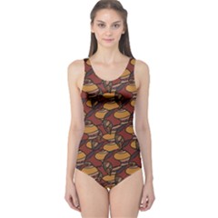 Brown African Ethnic Colorful Pattern Women s One Piece Swimsuit by CoolDesigns