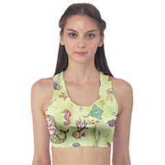 Colorful Pattern With Mermaid Cartoon Stylish Design Women s Sport Bra by CoolDesigns