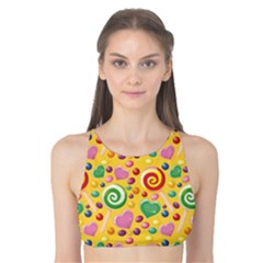 Colorful Of A Pattern Cute Candies Tank Bikini Top by CoolDesigns
