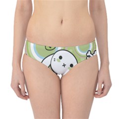Green Pattern With Doodle Kawaii Hipster Bikini Bottom by CoolDesigns