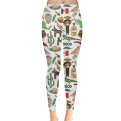 Colorful Fun Colorful Sketch Mexico Pattern Leggings by CoolDesigns