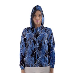 Floral Pattern Background Seamless Hooded Wind Breaker (women) by Simbadda